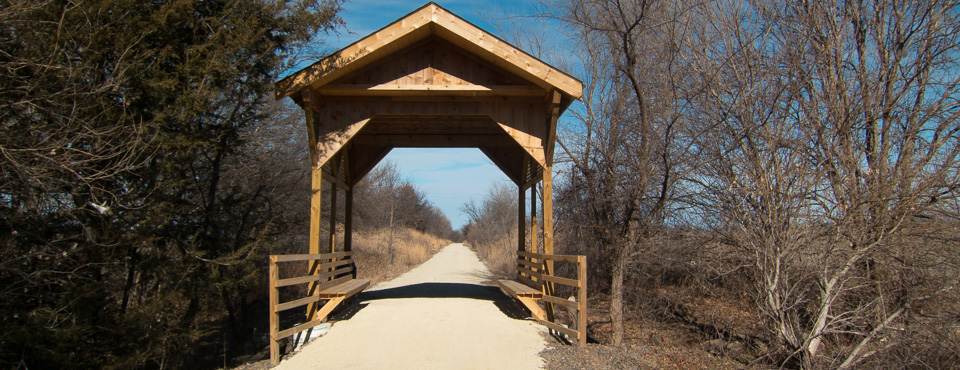 Covered bridge on the Meadowlark Trail